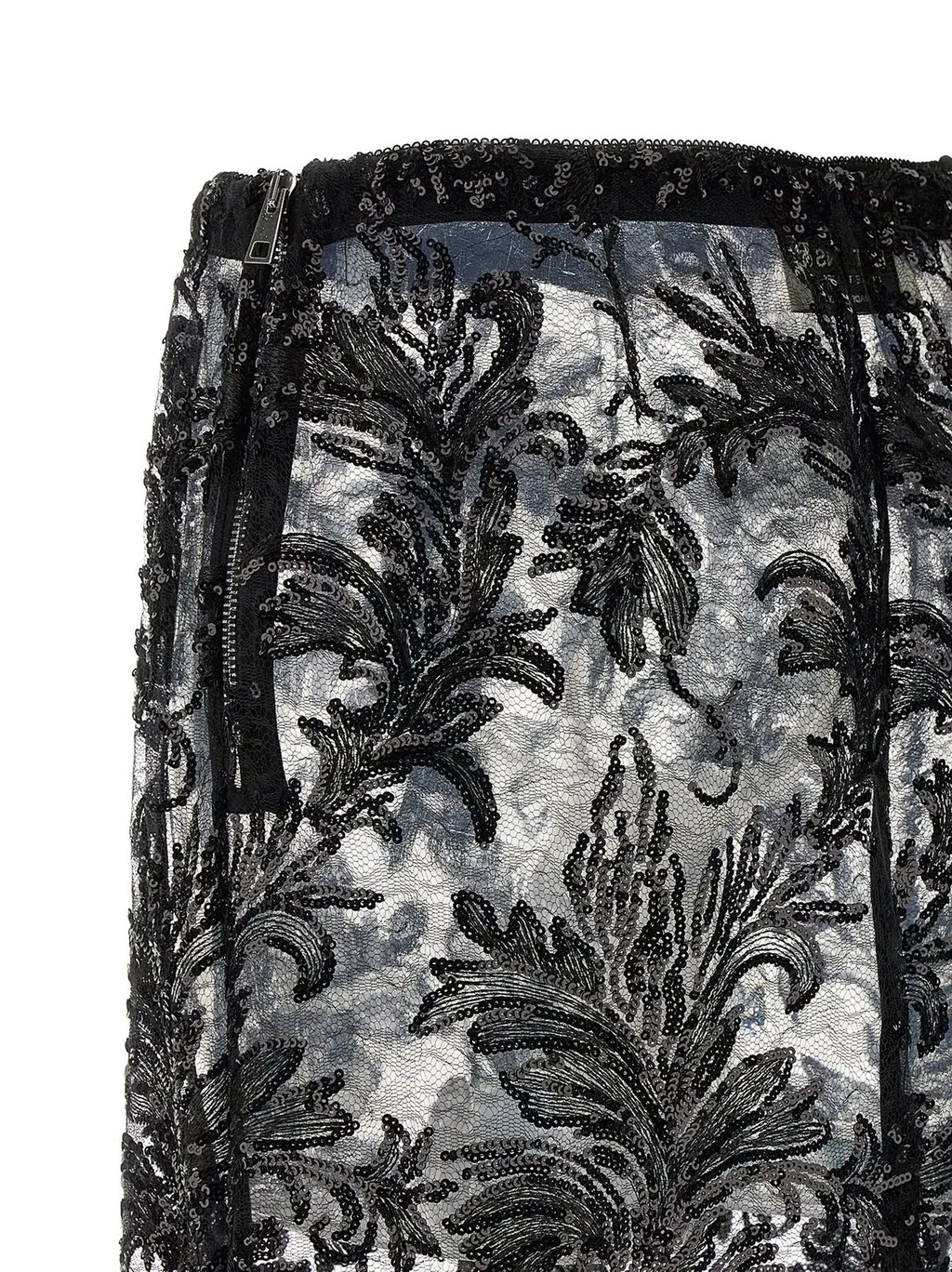 Embroidered Lace Maxi Skirt