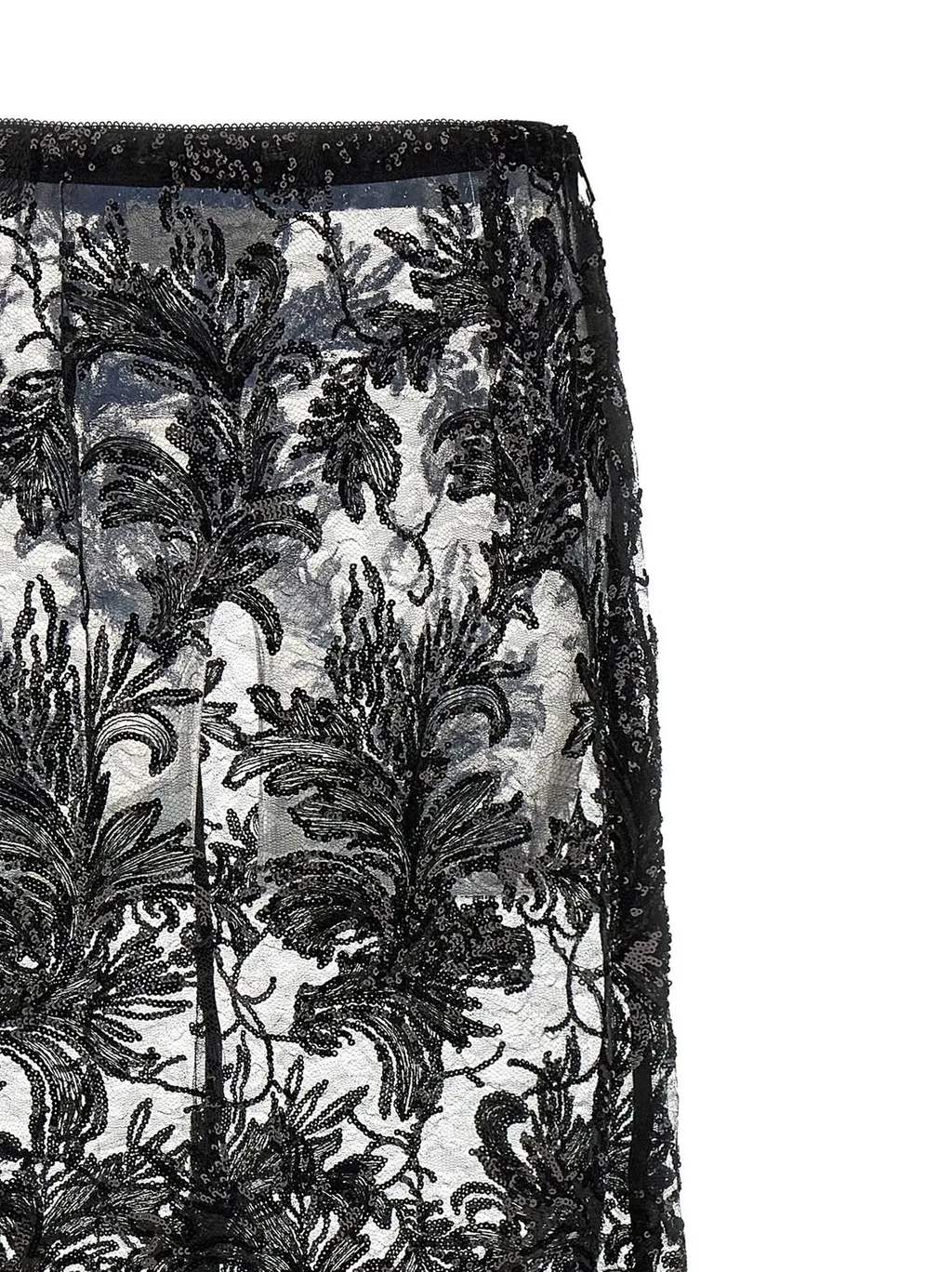 Embroidered Lace Maxi Skirt