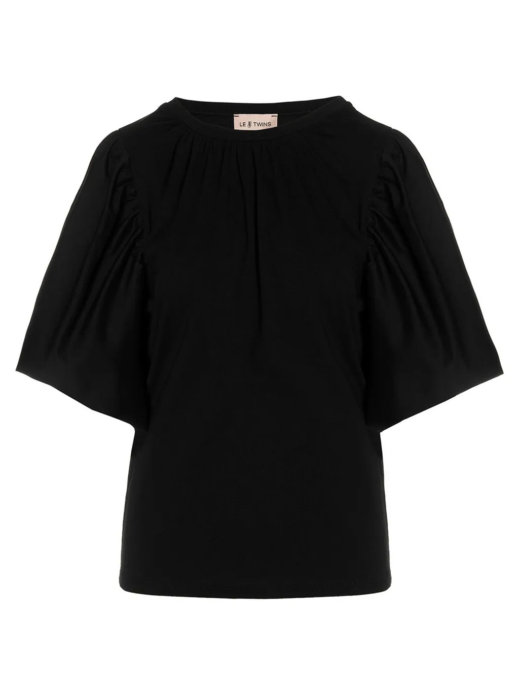 T-Shirt With Gathered Sleeves