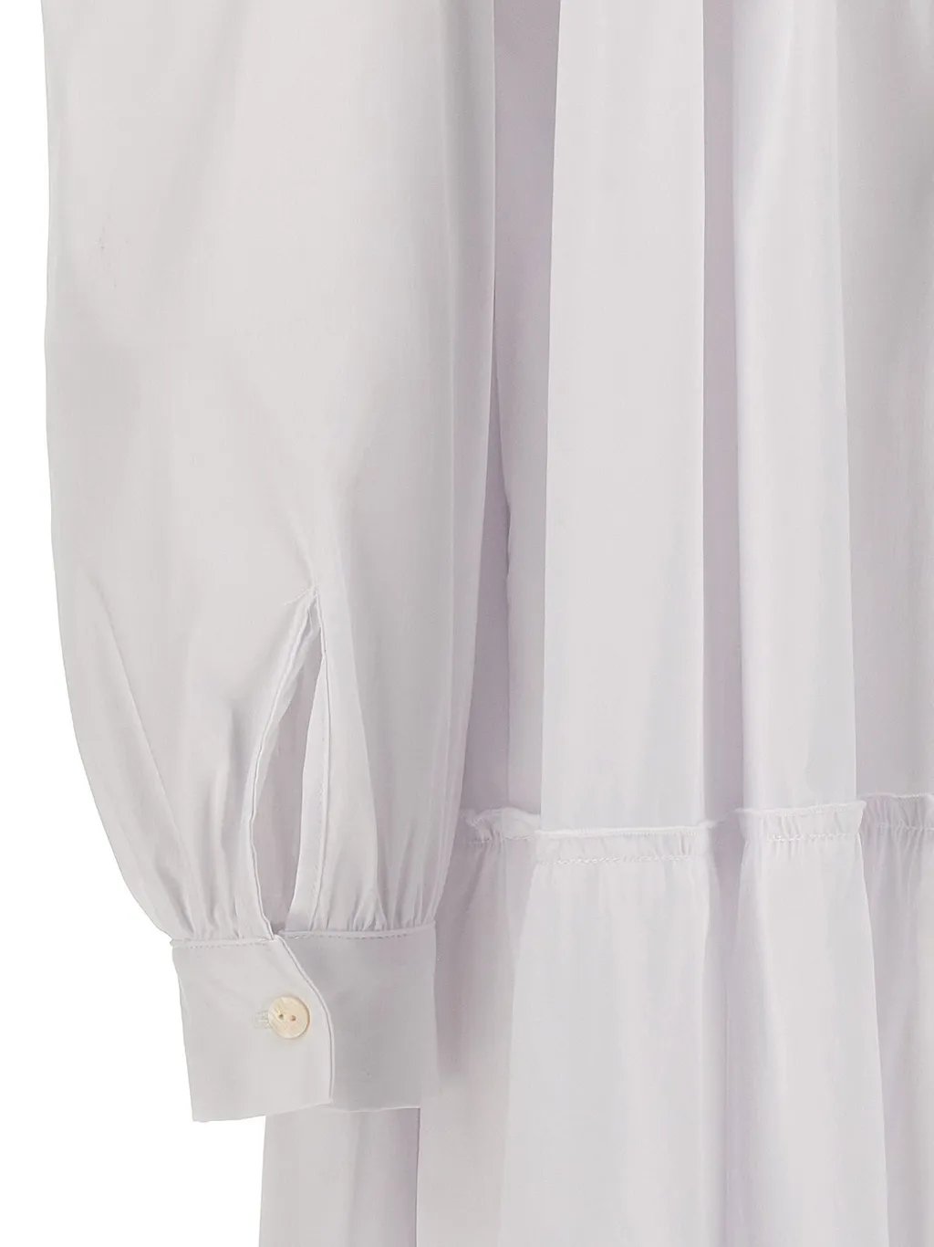 Cold Shoulder Tiered Shirt Dress