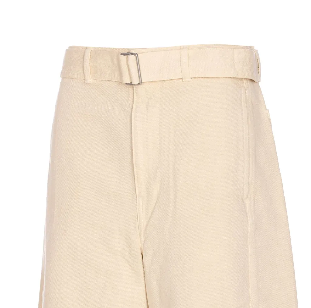 Wide-Leg Belted Trousers