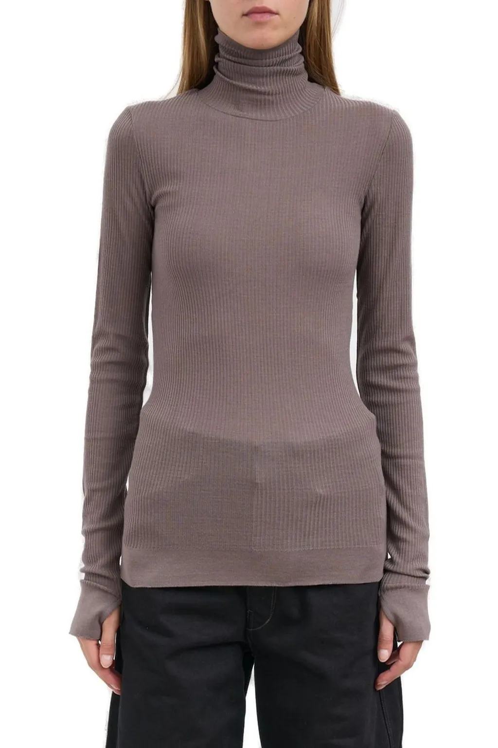Ribbed Turtleneck Sweater