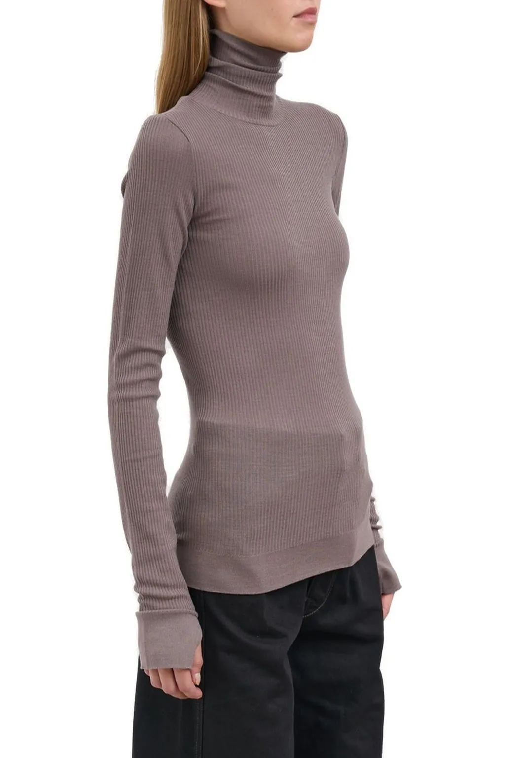 Ribbed Turtleneck Sweater