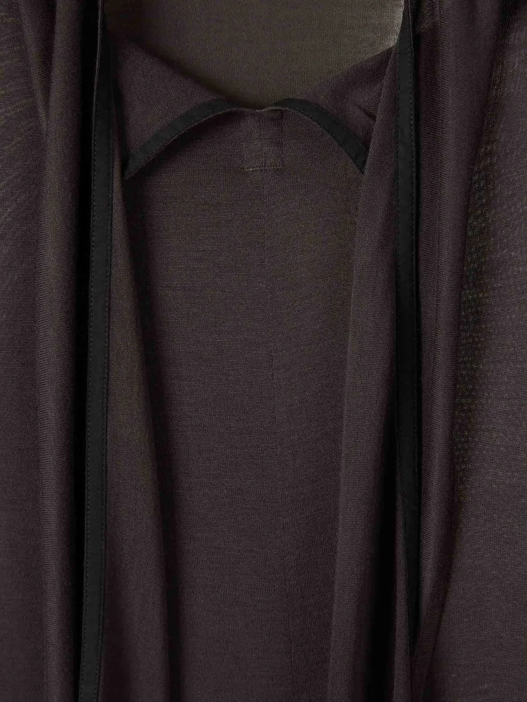 Long Sleeve Top With Draped Scarf Detail