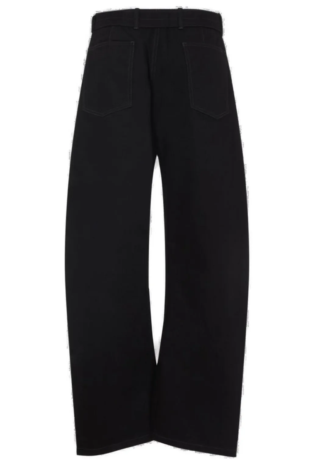 Wide-Leg Belted Trousers