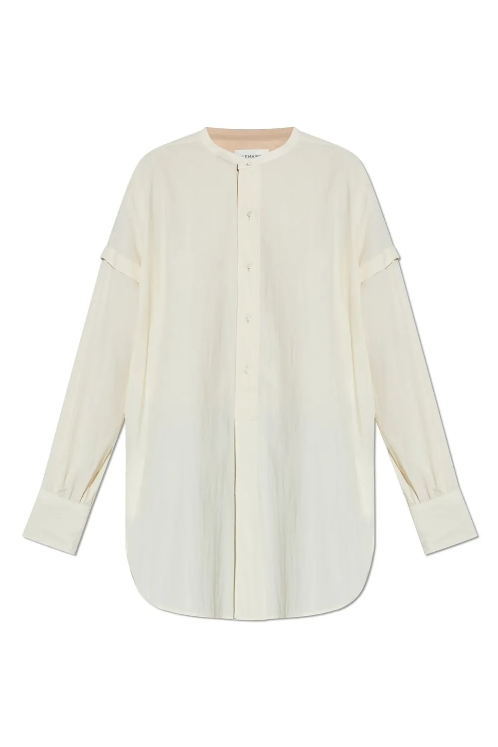 Oversized Band Collar Shirt
