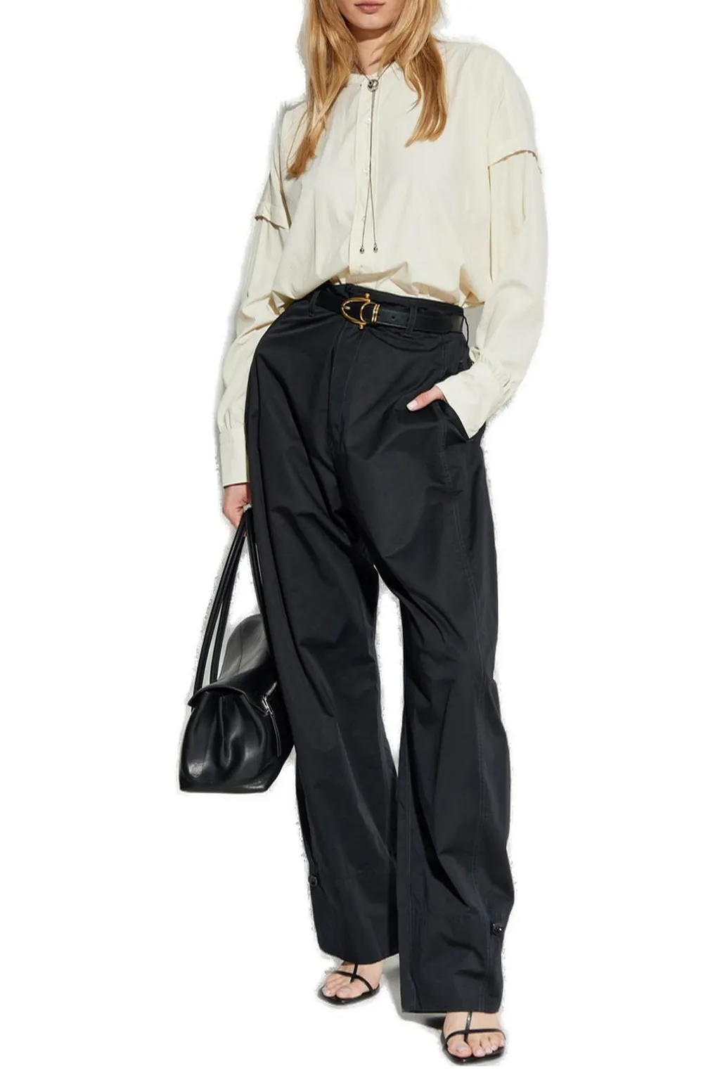 Oversized Band Collar Shirt