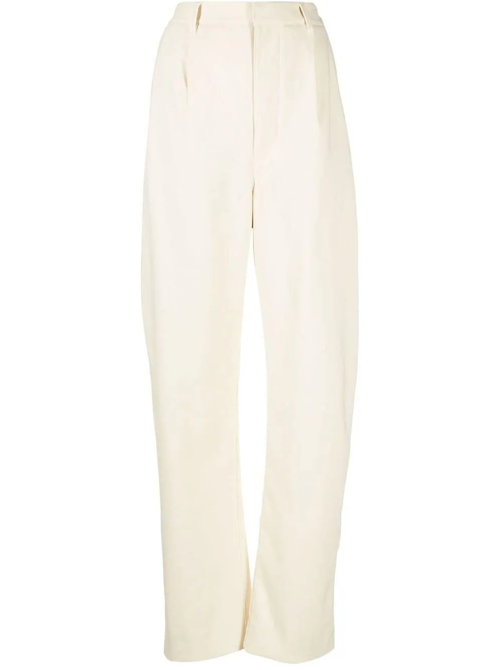 High-Rise Straight-Leg Trousers