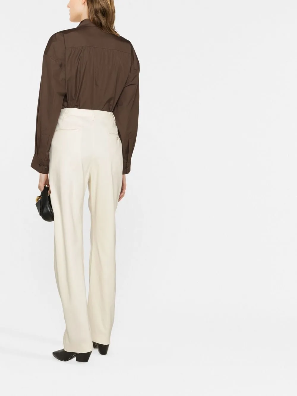 High-Rise Straight-Leg Trousers