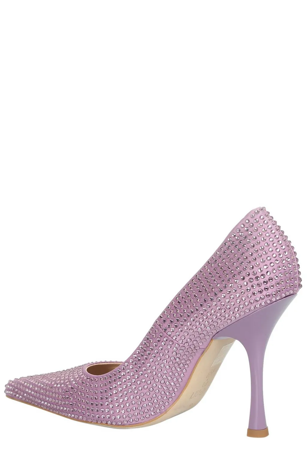 Crystal Embellished Pointed Toe Pumps