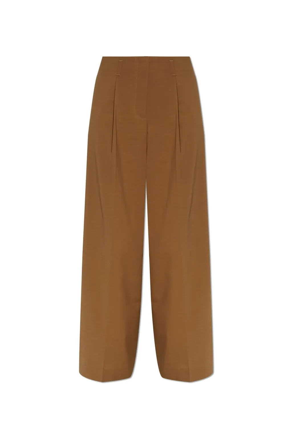 Wide-Leg Pleated Trousers