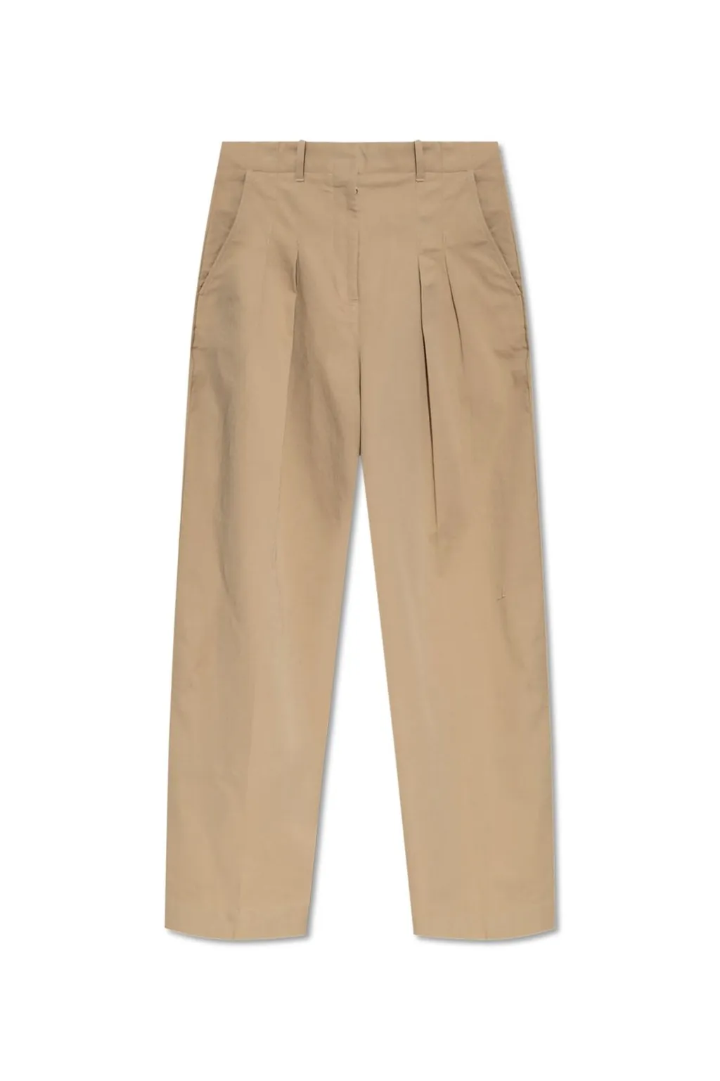 Pleated Wide-Leg Trousers