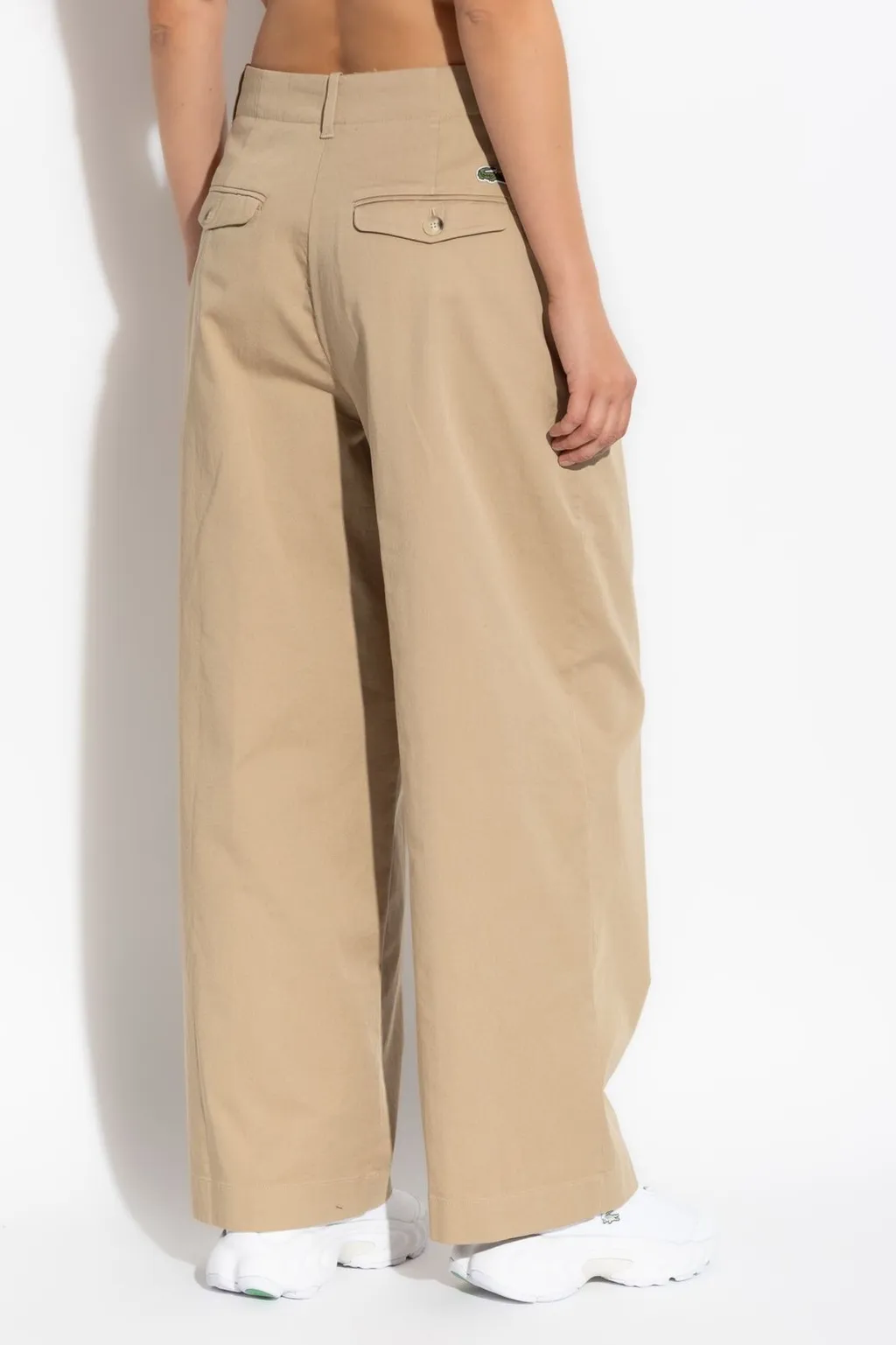 Pleated Wide-Leg Trousers