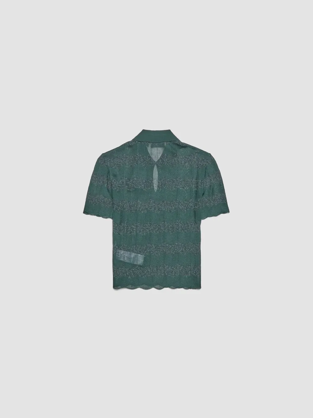 Striped Knit Polo Shirt