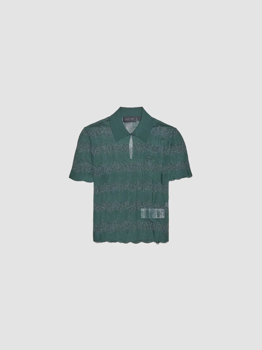 Striped Knit Polo Shirt