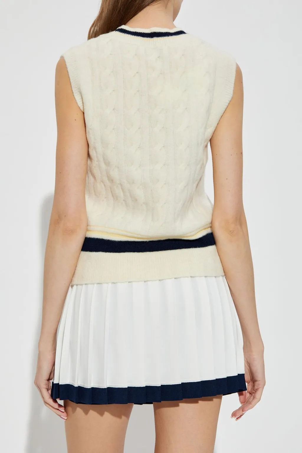 Cable Knit V-Neck Vest