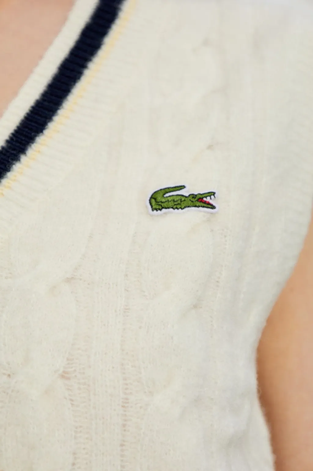 Cable Knit V-Neck Vest