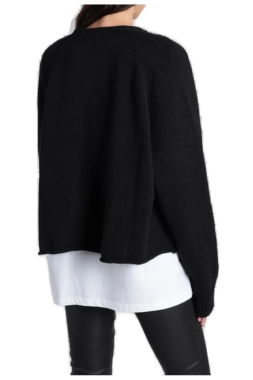 Cropped V-Neck Cardigan