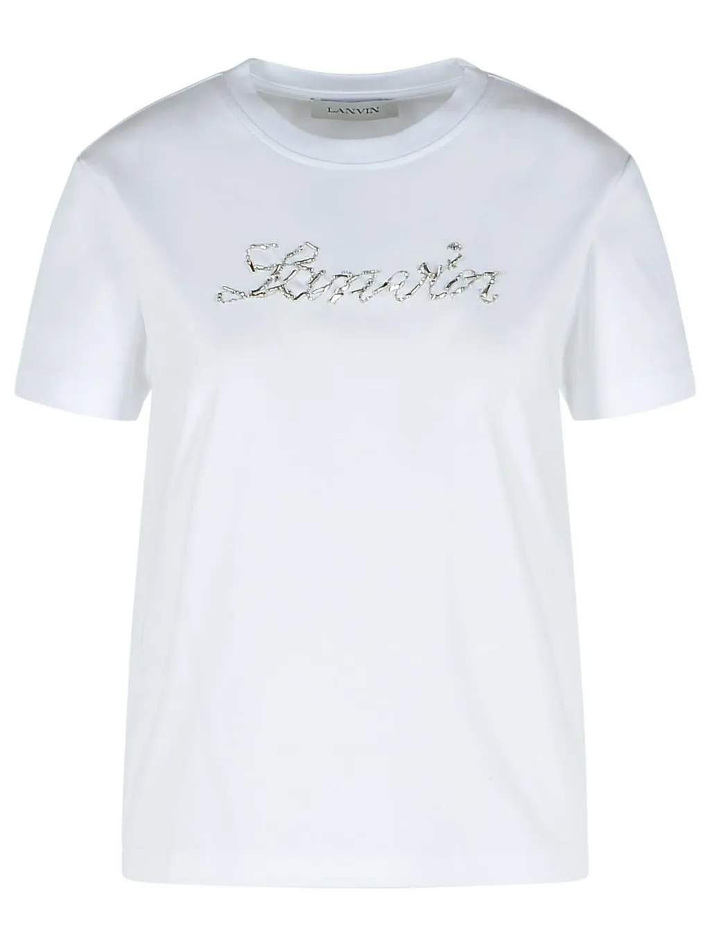 T-Shirt With Crystal Logo