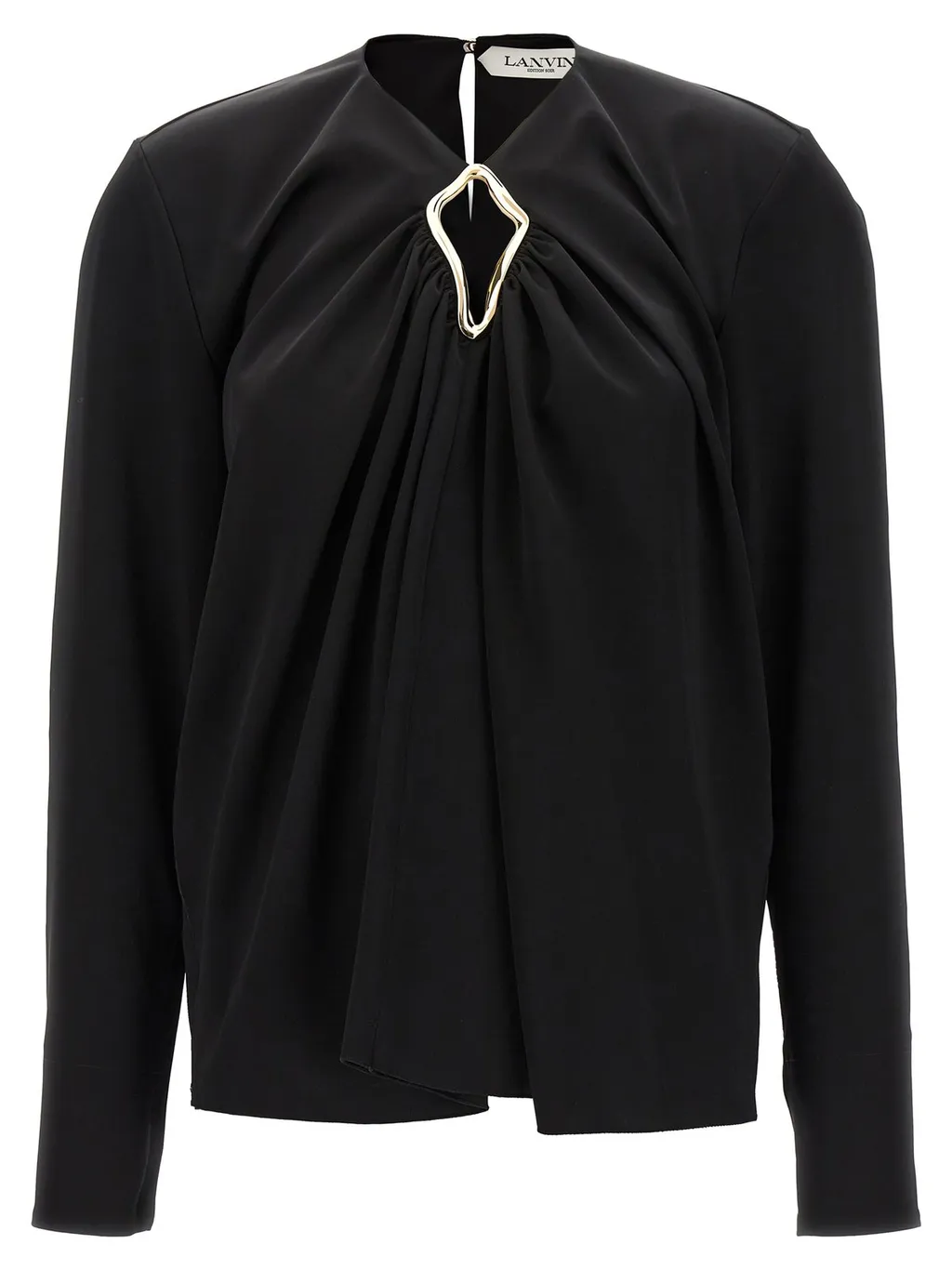 Draped Blouse With Embellishment