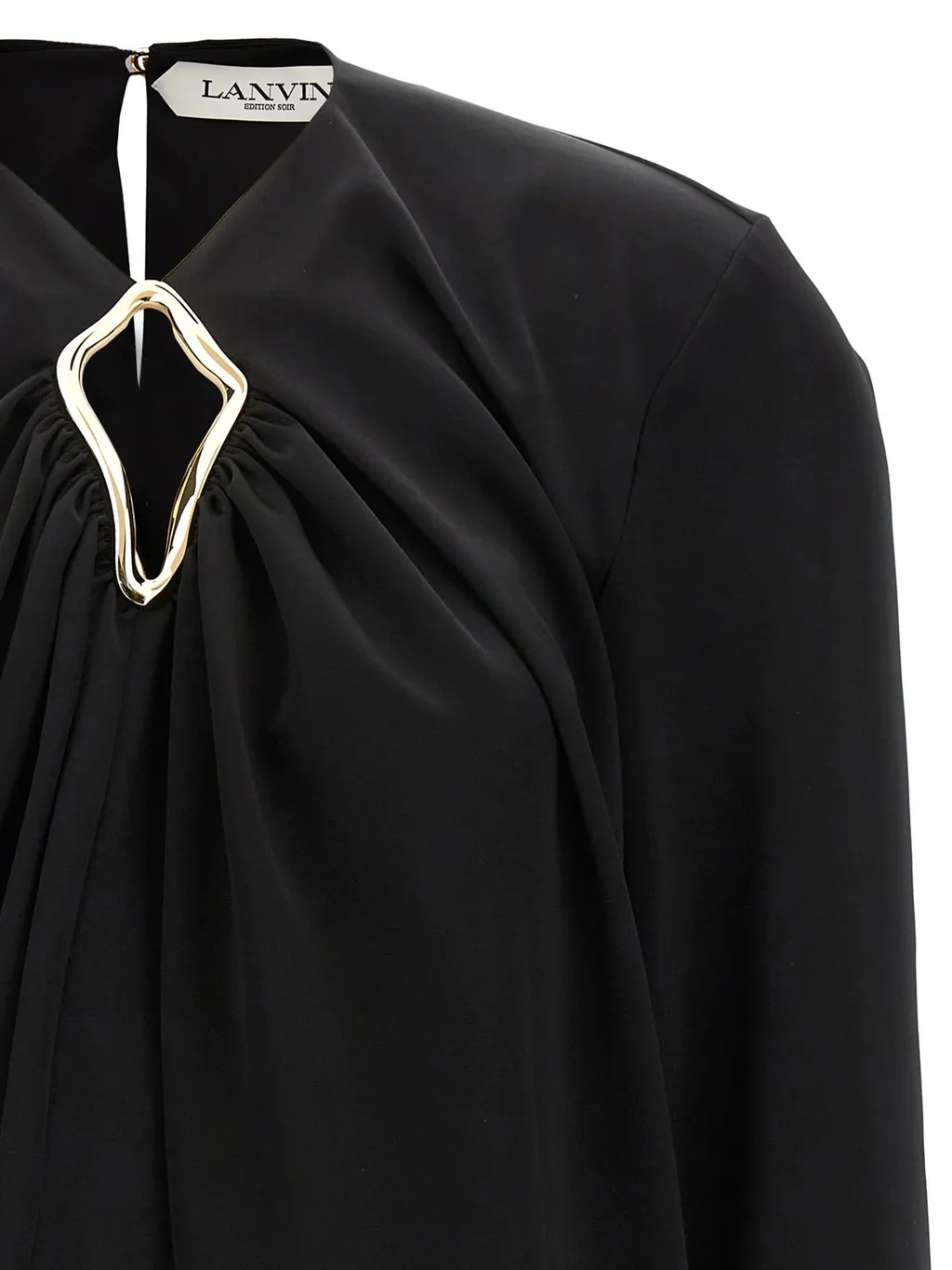 Draped Blouse With Embellishment