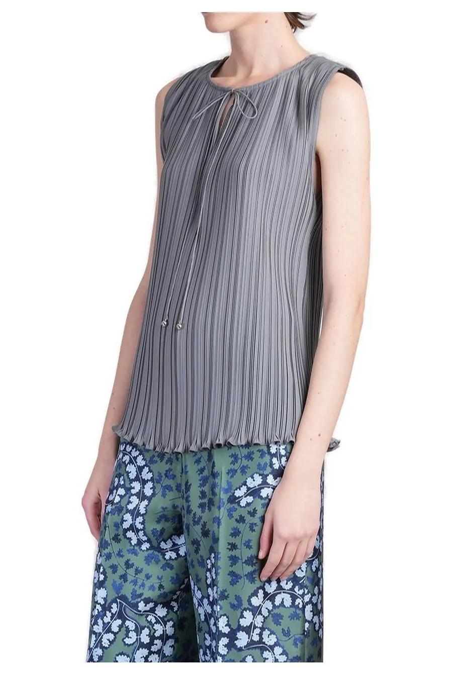 Pleated Sleeveless Top