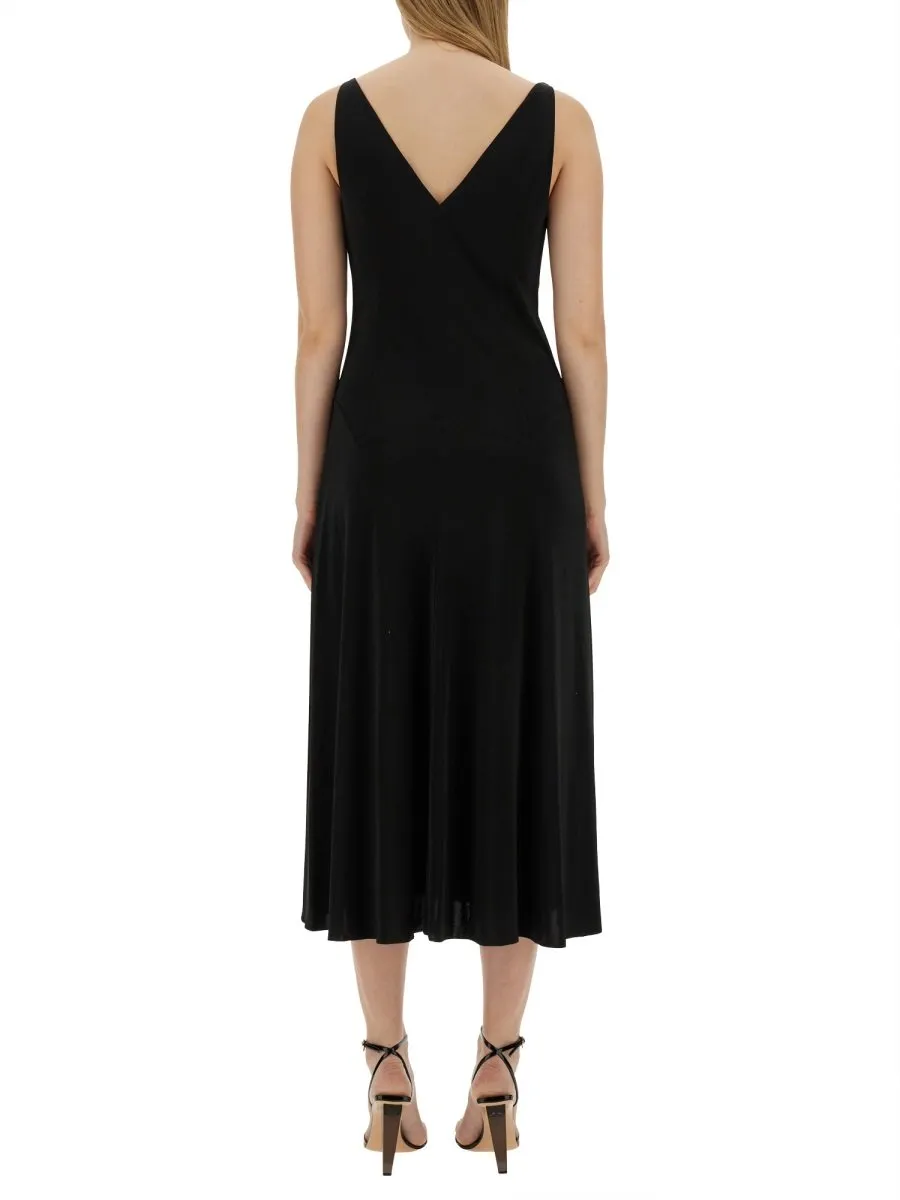 Midi Dress With Asymmetric Detail