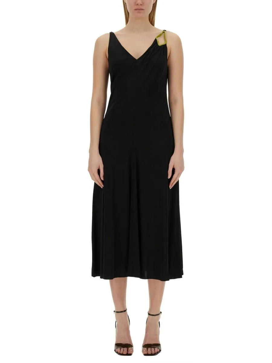 Midi Dress With Asymmetric Detail