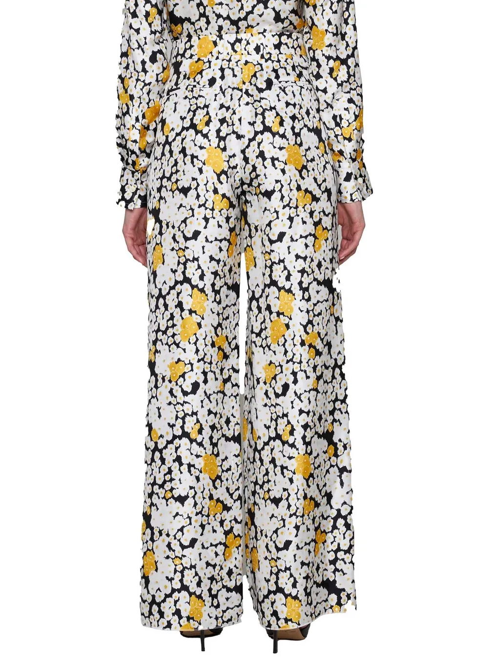 Floral Print Wide-Leg Pants