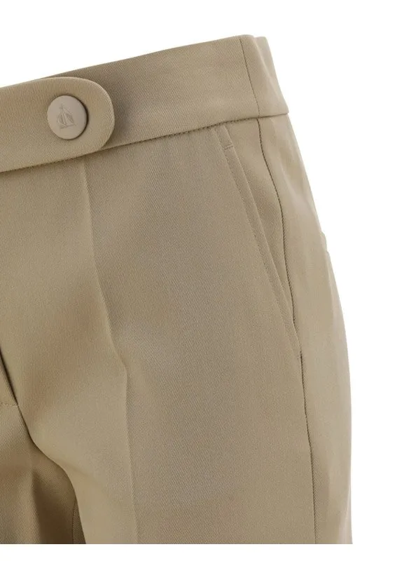 High-Waisted Flared Trousers