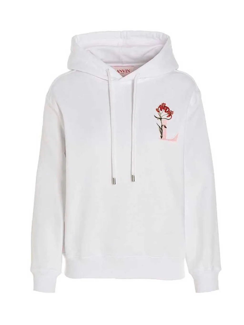 Hoodie With Floral Embroidery