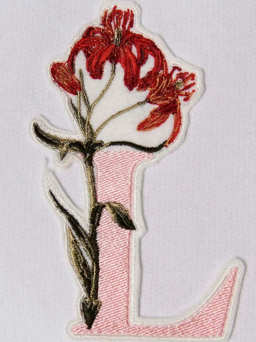 Hoodie With Floral Embroidery