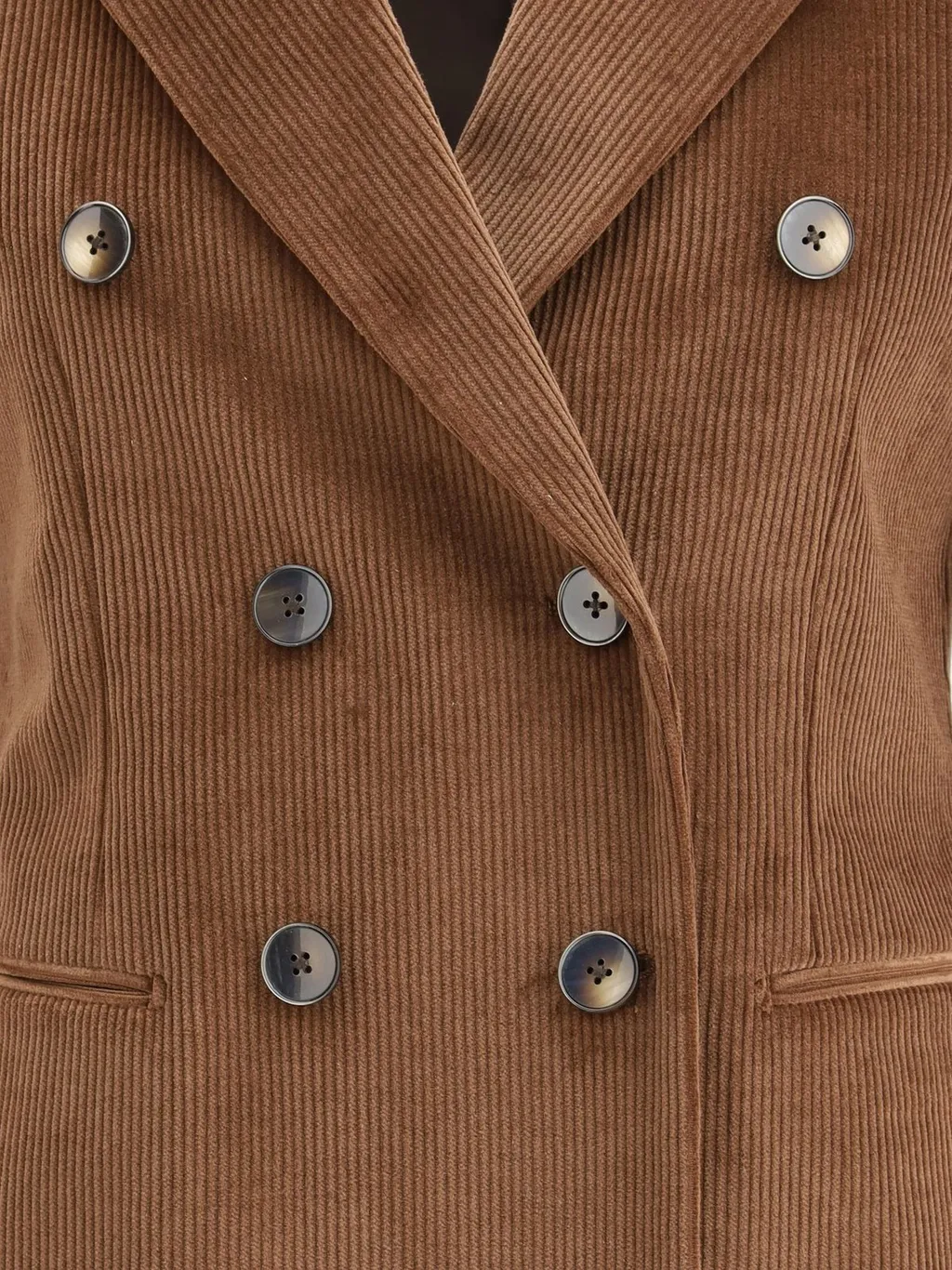 Double-Breasted Corduroy Blazer
