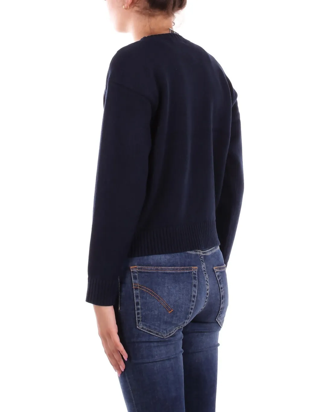 Crewneck Sweater With Dog Intarsia