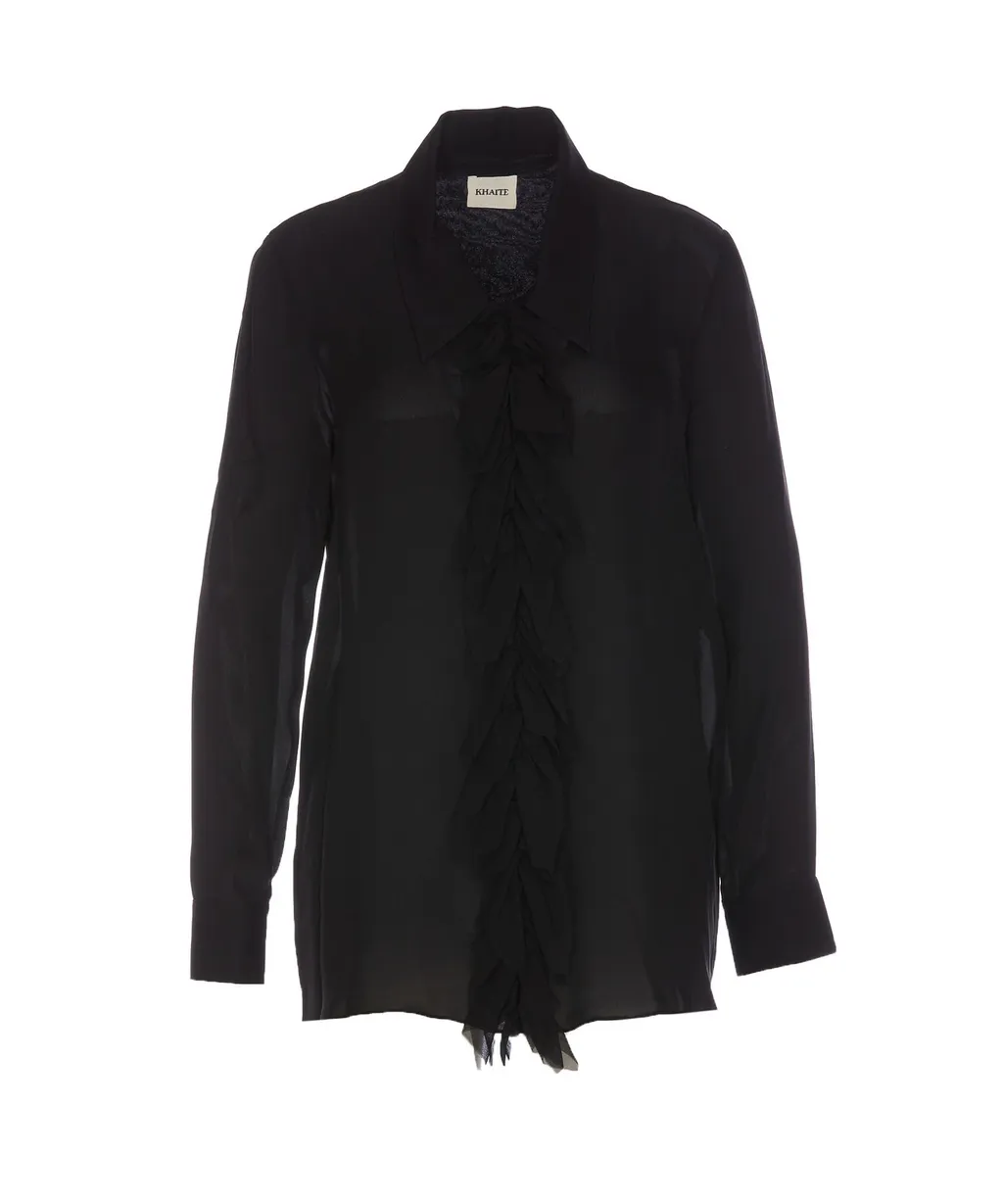 Ruffled Silk Shirt