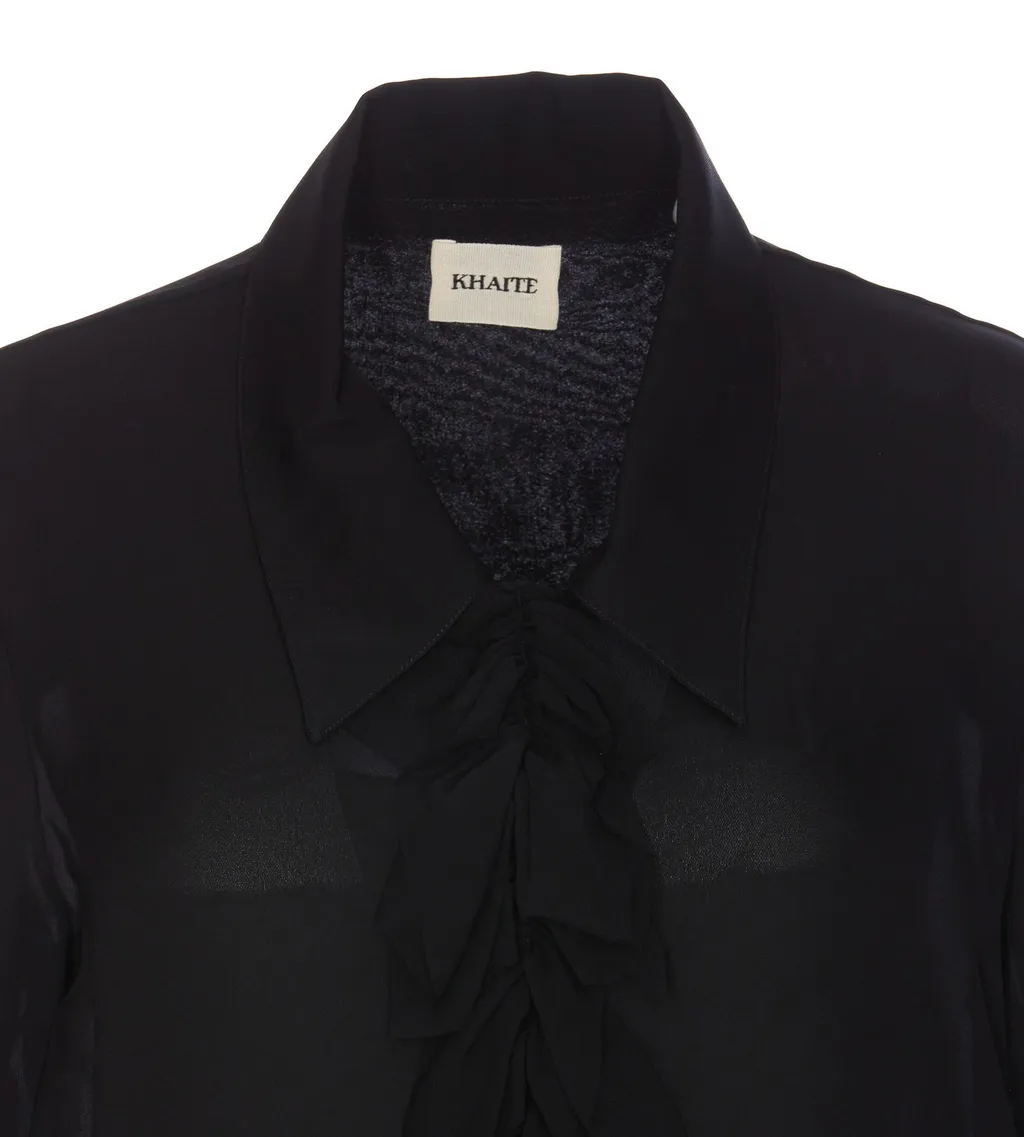 Ruffled Silk Shirt