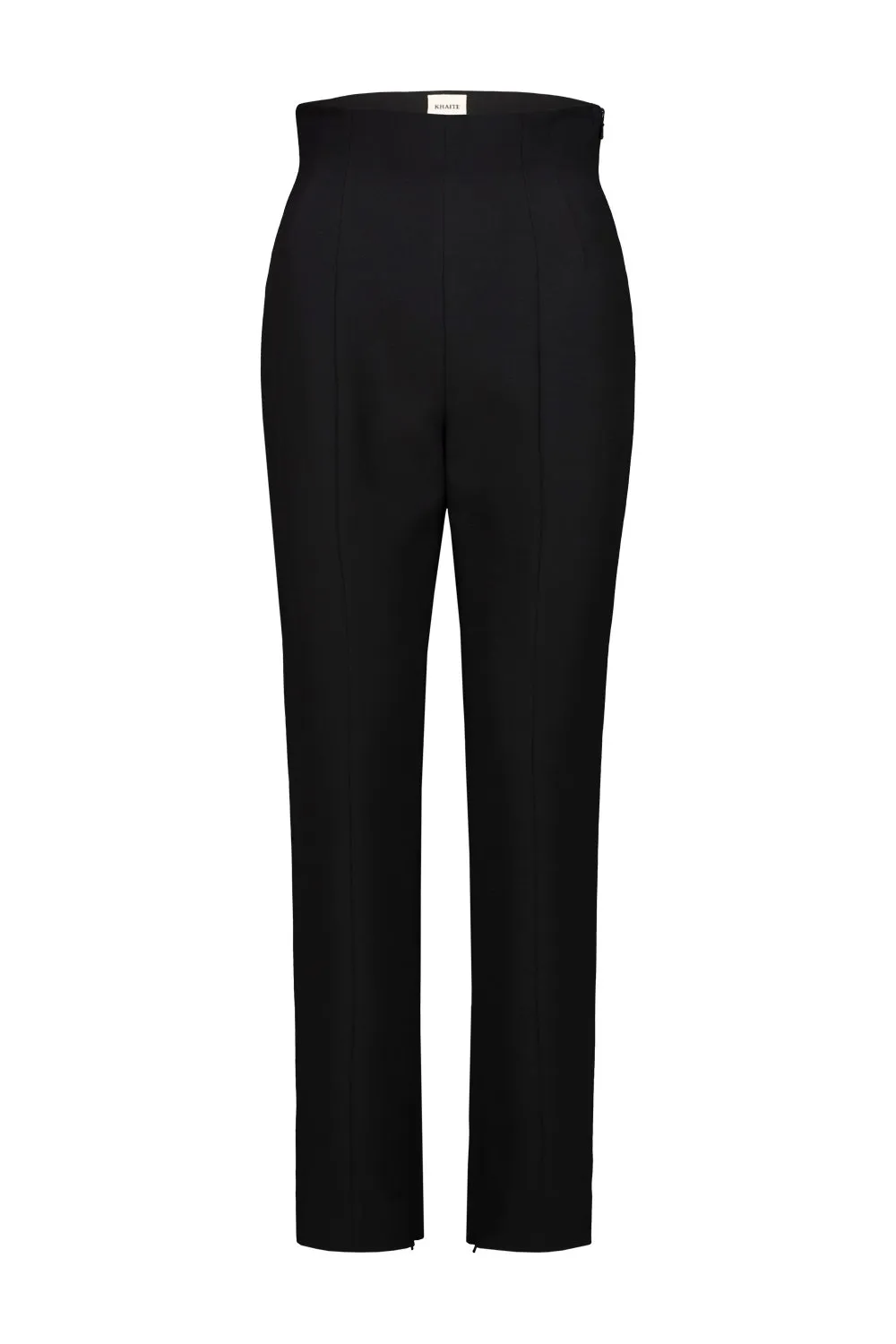 High-Waisted Straight-Leg Trousers