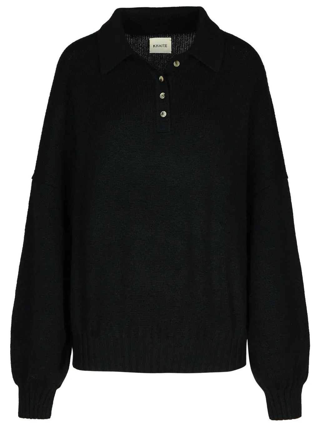 Oversized Knit Polo Sweater