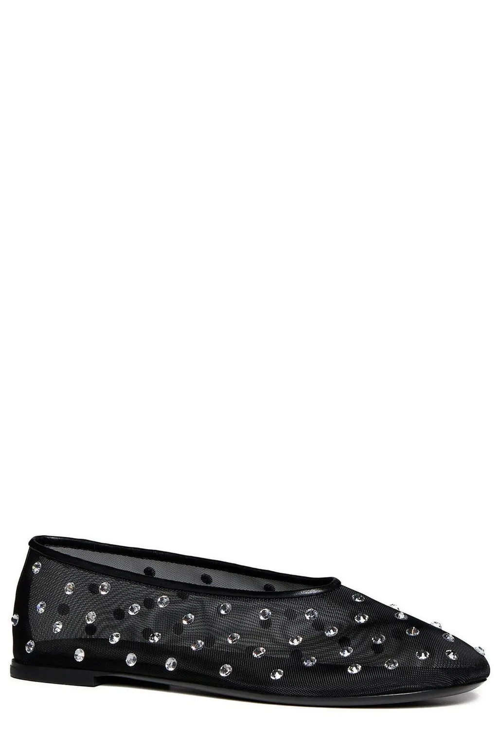 Polka Dot Mesh Flats