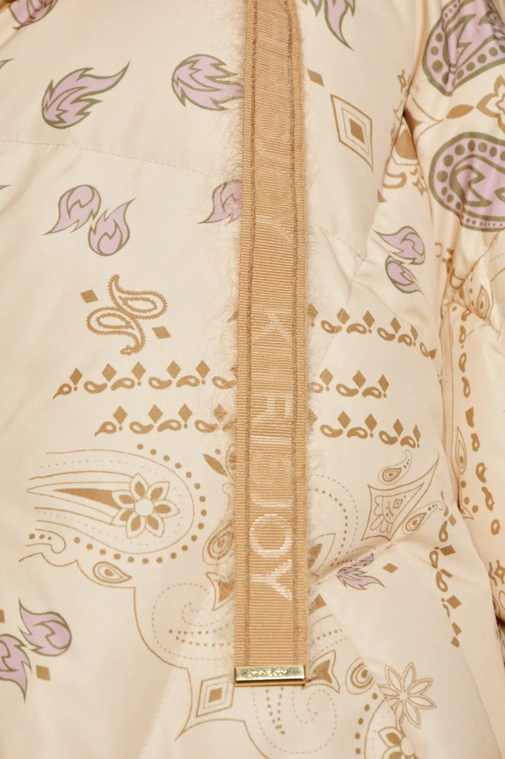 Puffer Jacket With Paisley Print