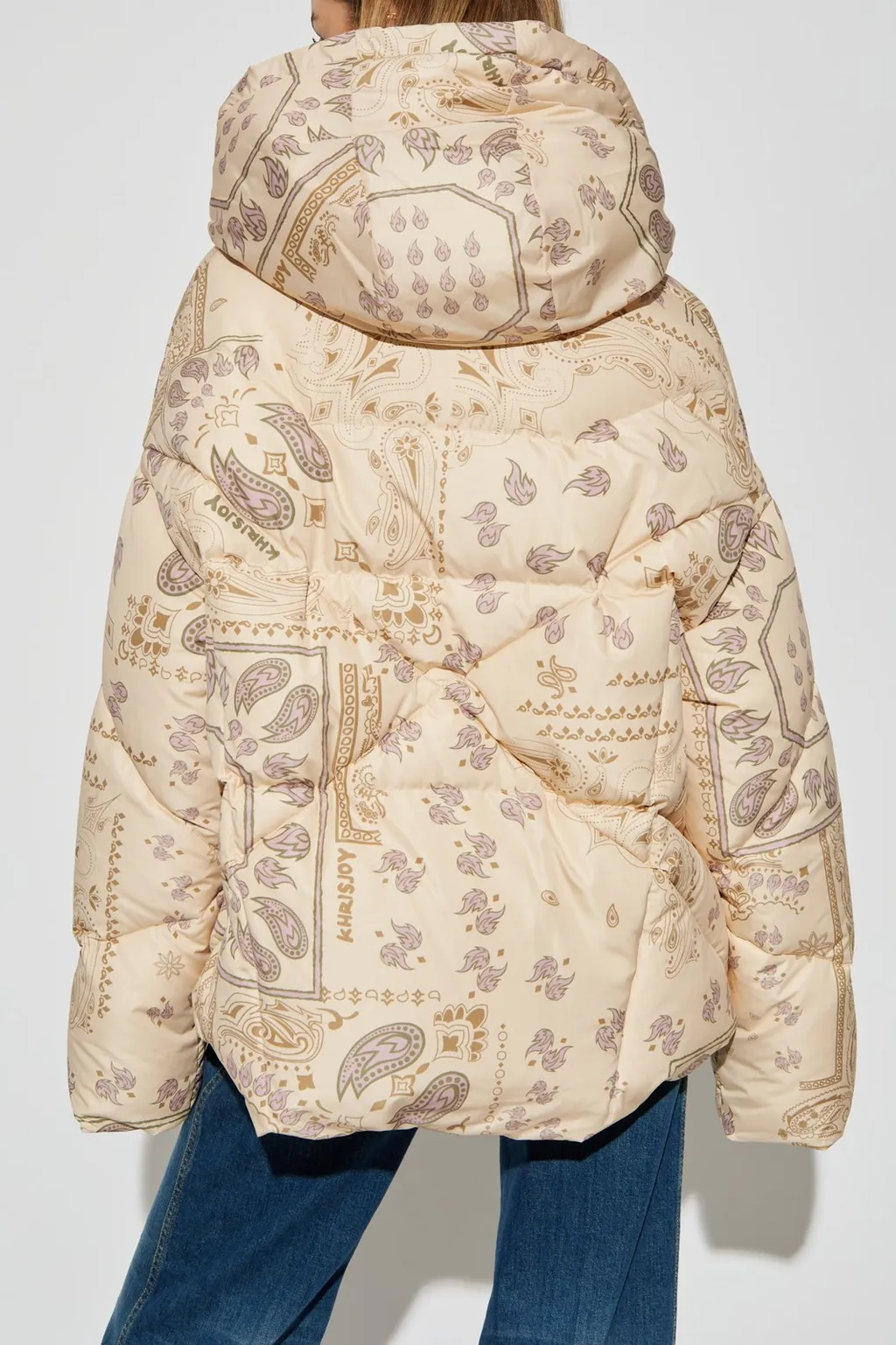 Puffer Jacket With Paisley Print