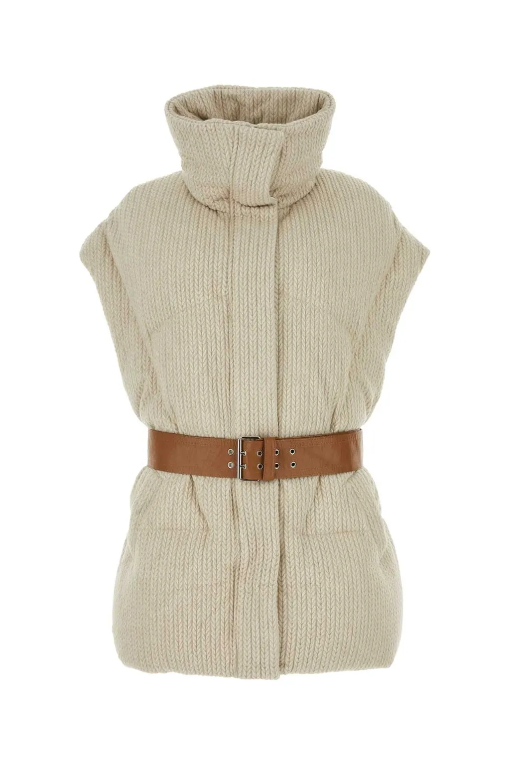 Padded Vest With Belt