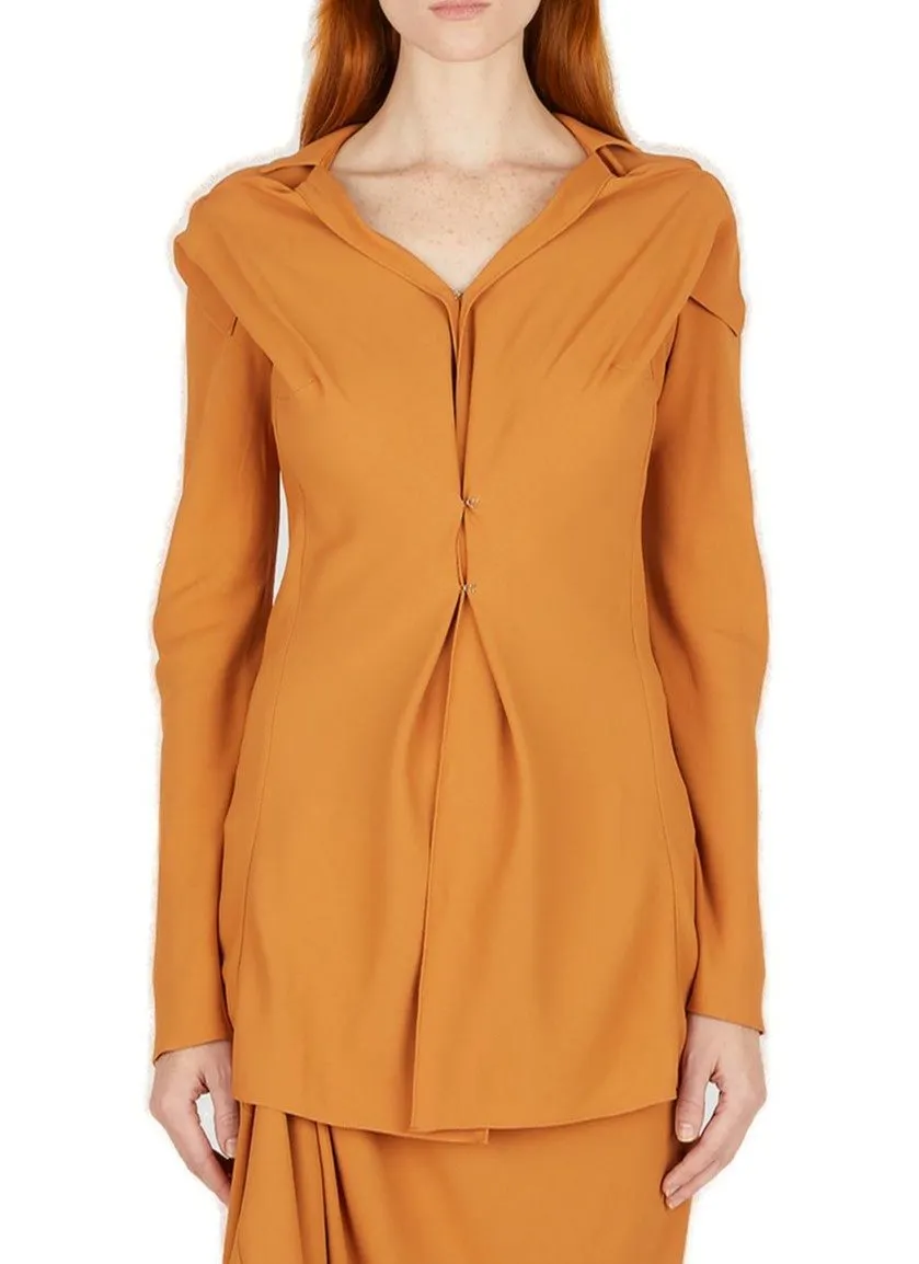 Draped Collar Jacket