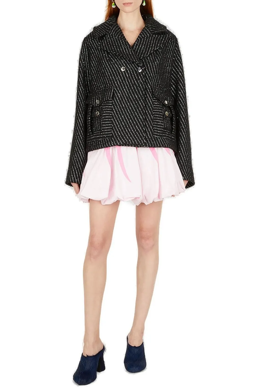 Bubble Hem Mini Skirt