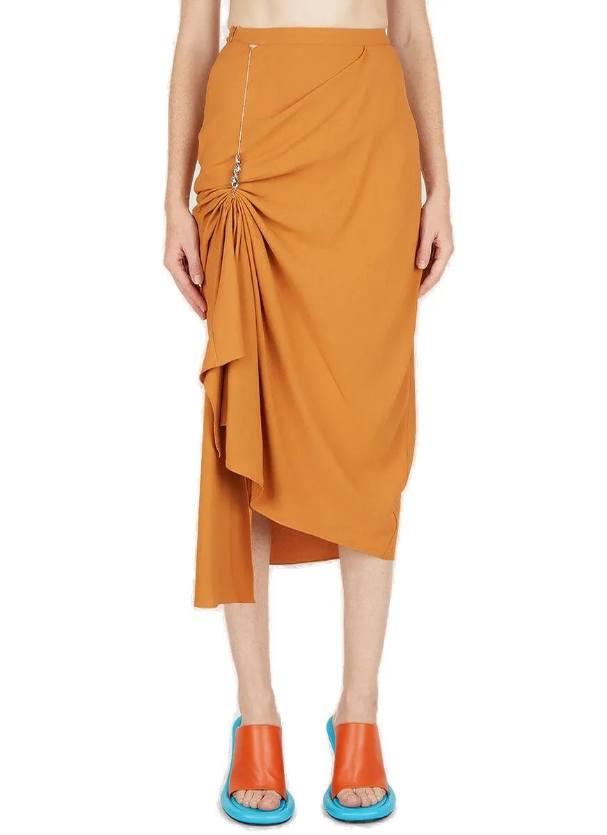 Draped Asymmetric Skirt