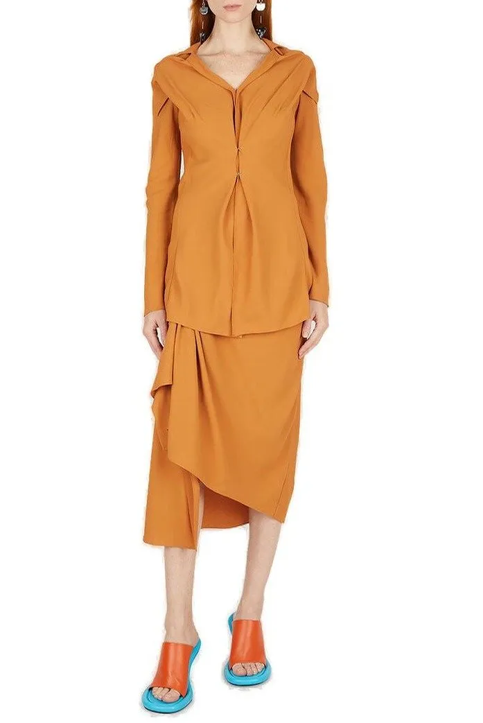 Draped Asymmetric Skirt