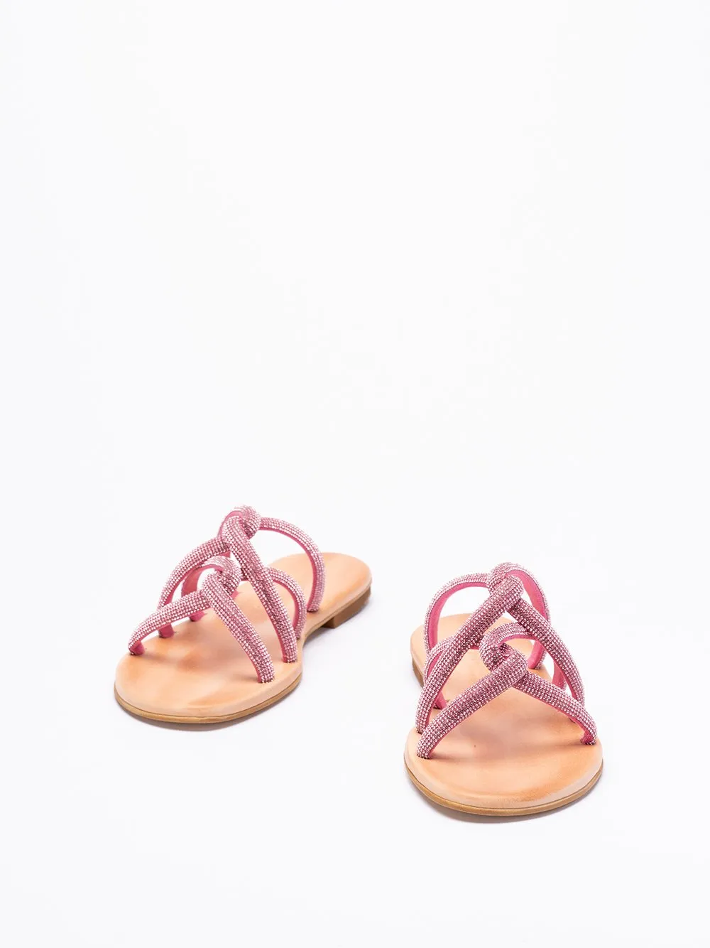 Rhinestone Embellished Slide Sandals