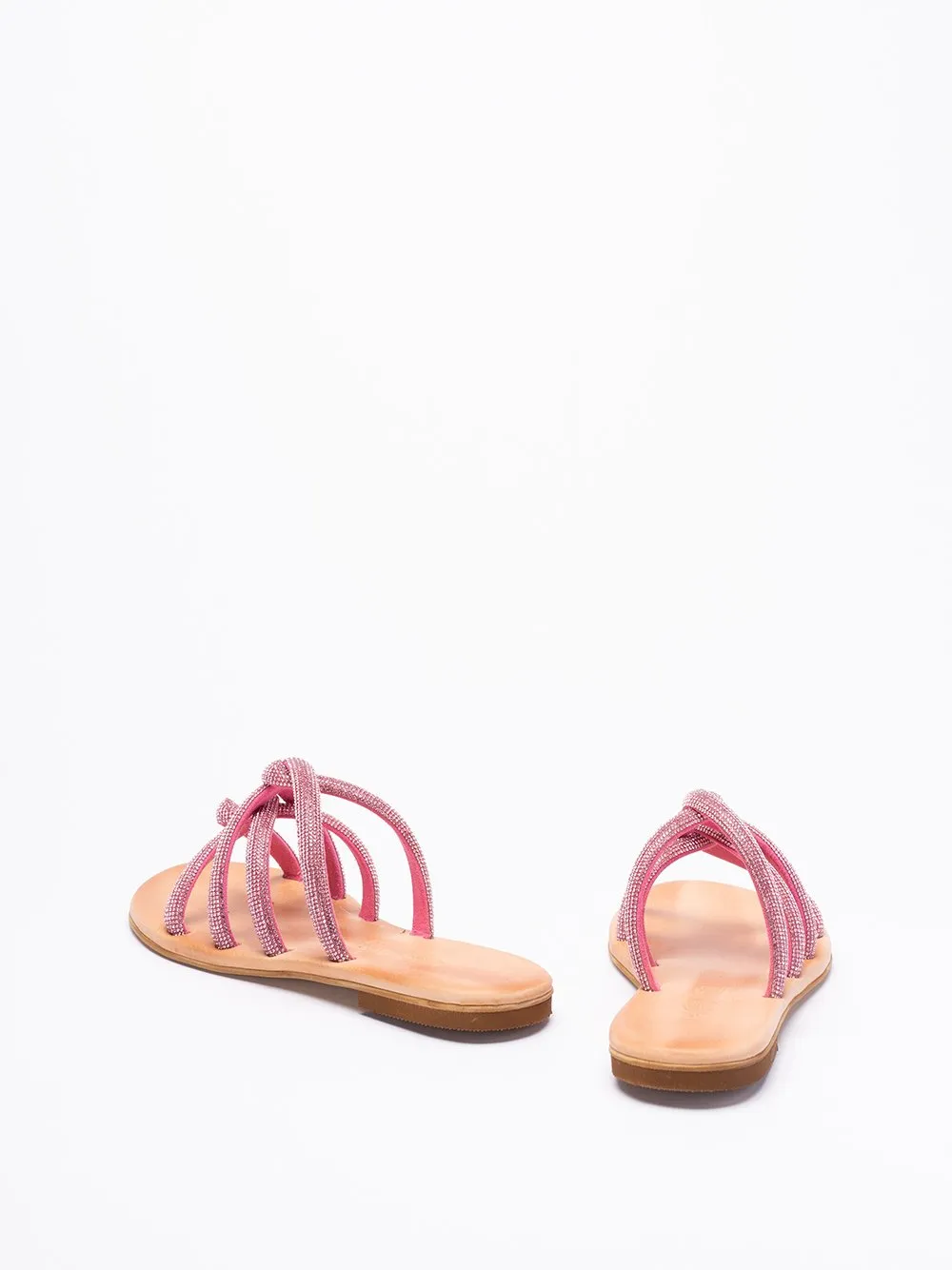 Rhinestone Embellished Slide Sandals