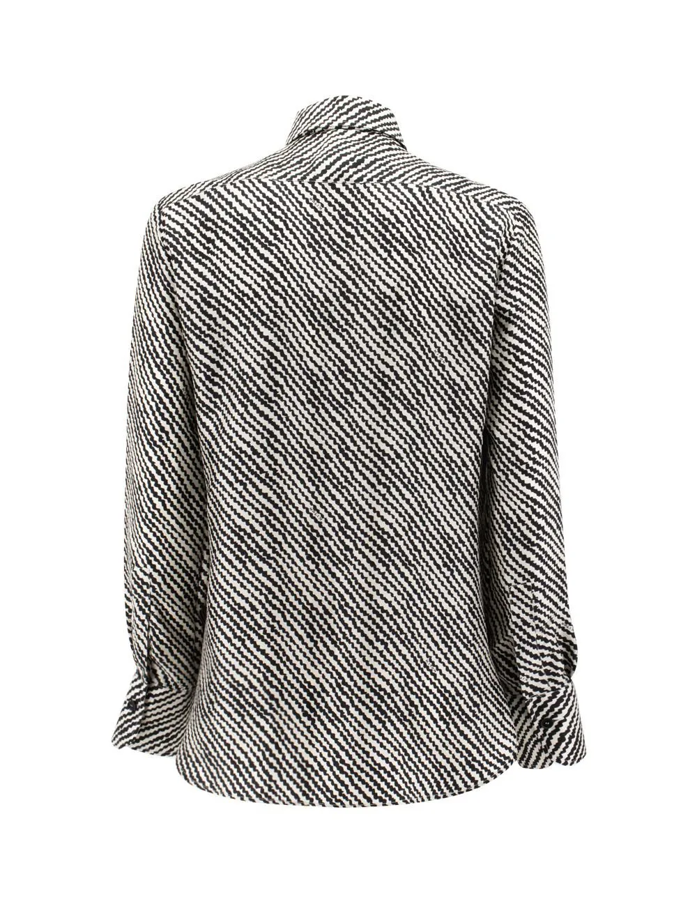 Printed Silk Blouse With Pussy-Bow Collar