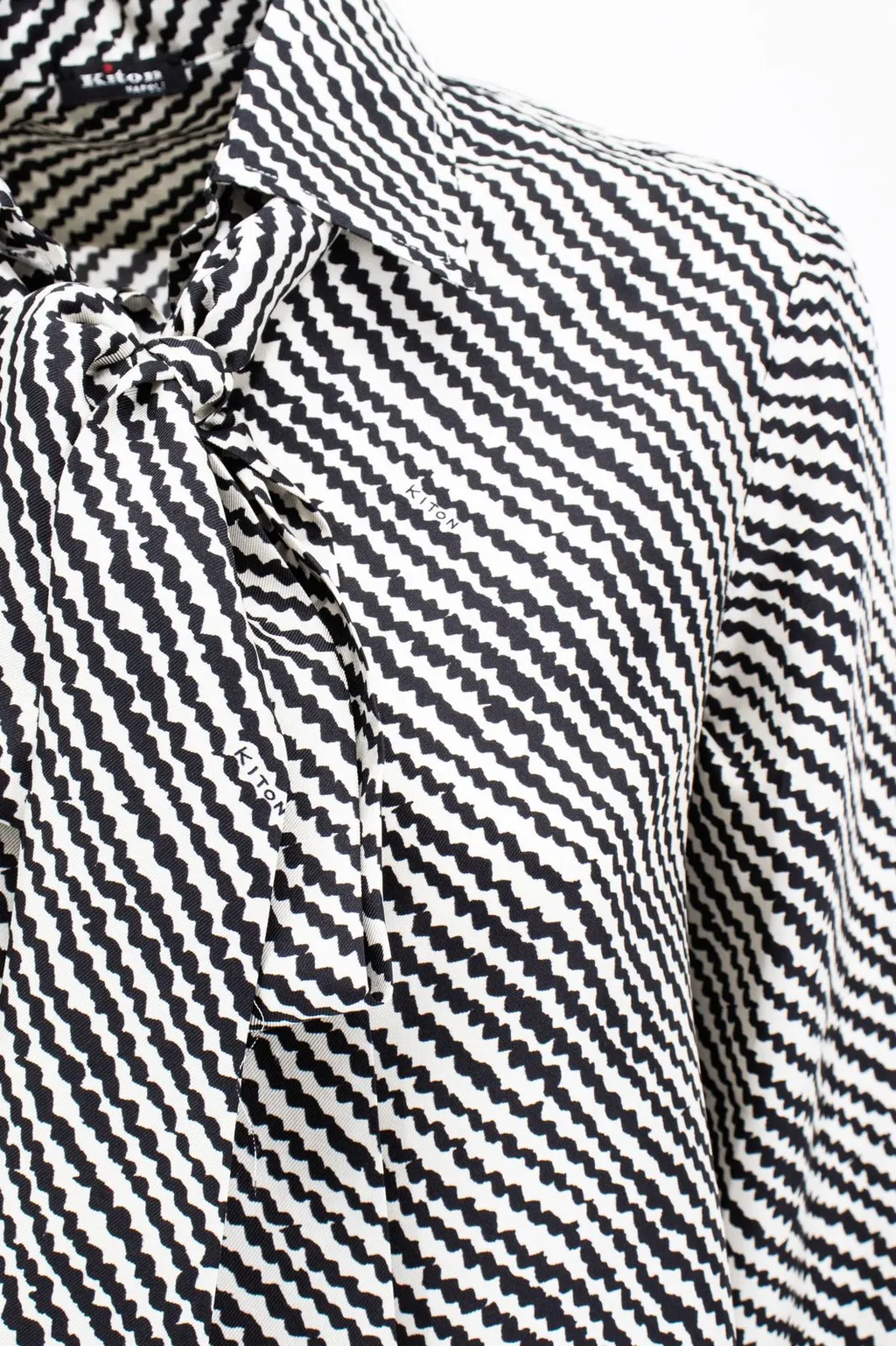 Printed Silk Blouse With Pussy-Bow Collar
